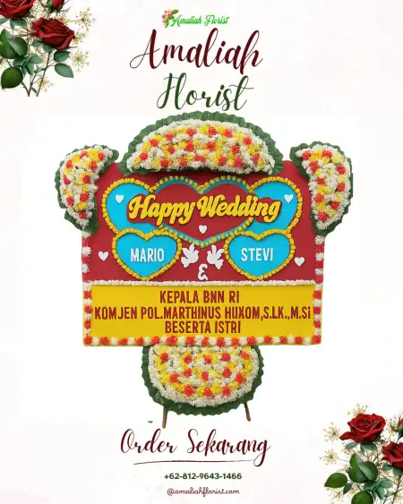 Papan Bunga Pernikahan Karangmukti
